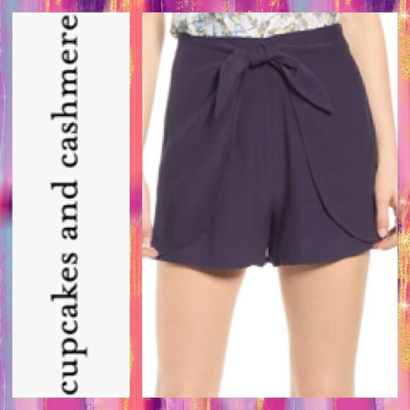 cupcakes & cashmere Pants - NWT MSRP $88 cupcakes and cashmere Raven Satin Back Shorts Women's Size 6